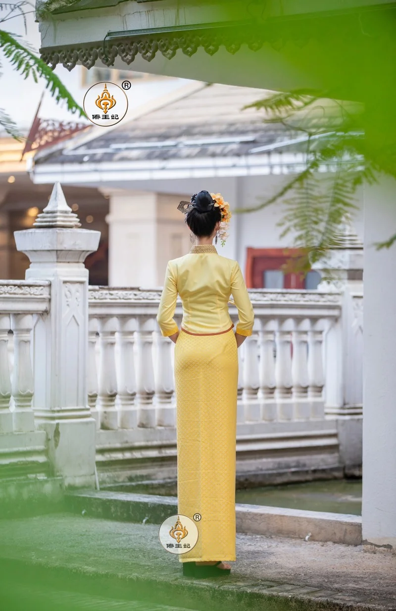 Thai Traditional Costume For Women Spring Summer Tops Blouse Long Skirt  Sets Daily Wear Thailand Clothing Dress Ladies AliExpress | islamiyyat.com