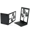 2pc Botanical Pattern Book Ends for Book Lovers Heavy Duty L-Shaped Metal Bookends Organise Books Book Stands for Men Women 4
