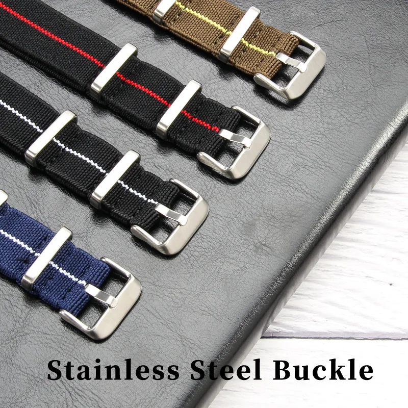 Elastic Nylon NATO Watch Strap - Multi-Size Diving Universal Bracelet