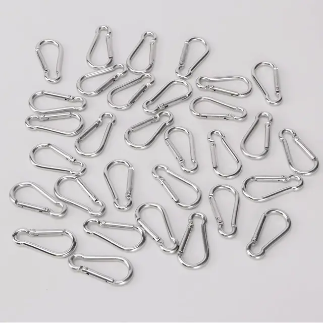 Lot De 10 Mousquetons En Acier Inoxydable 304 - Mini Porte-Clés Résistants Pour Clés, Camping, Hamac