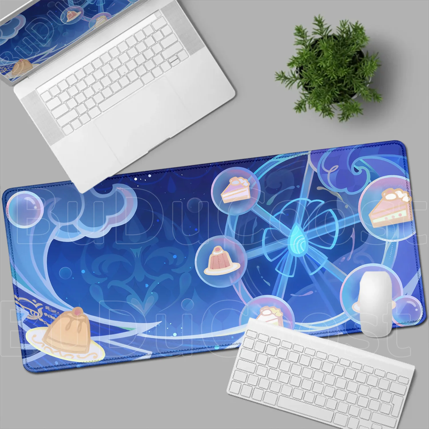 Gamer's Deluxe Edge-Locked Mouse Pad Featuring Iconic Genshin Impact Characters