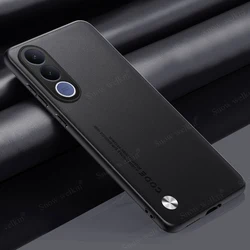 Luxury PU Leather Shockproof Silicone Case Cover for Vivo V70 Elite (Black)