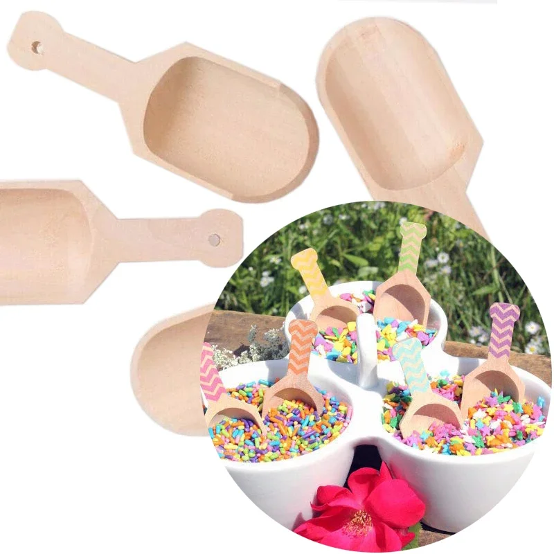 Große Holzgriff, kleine Salzschaufel, Teelöffel – Kaffee, Milchpulver, Schaufeln, Kindergeburtstag, Partyzubehör