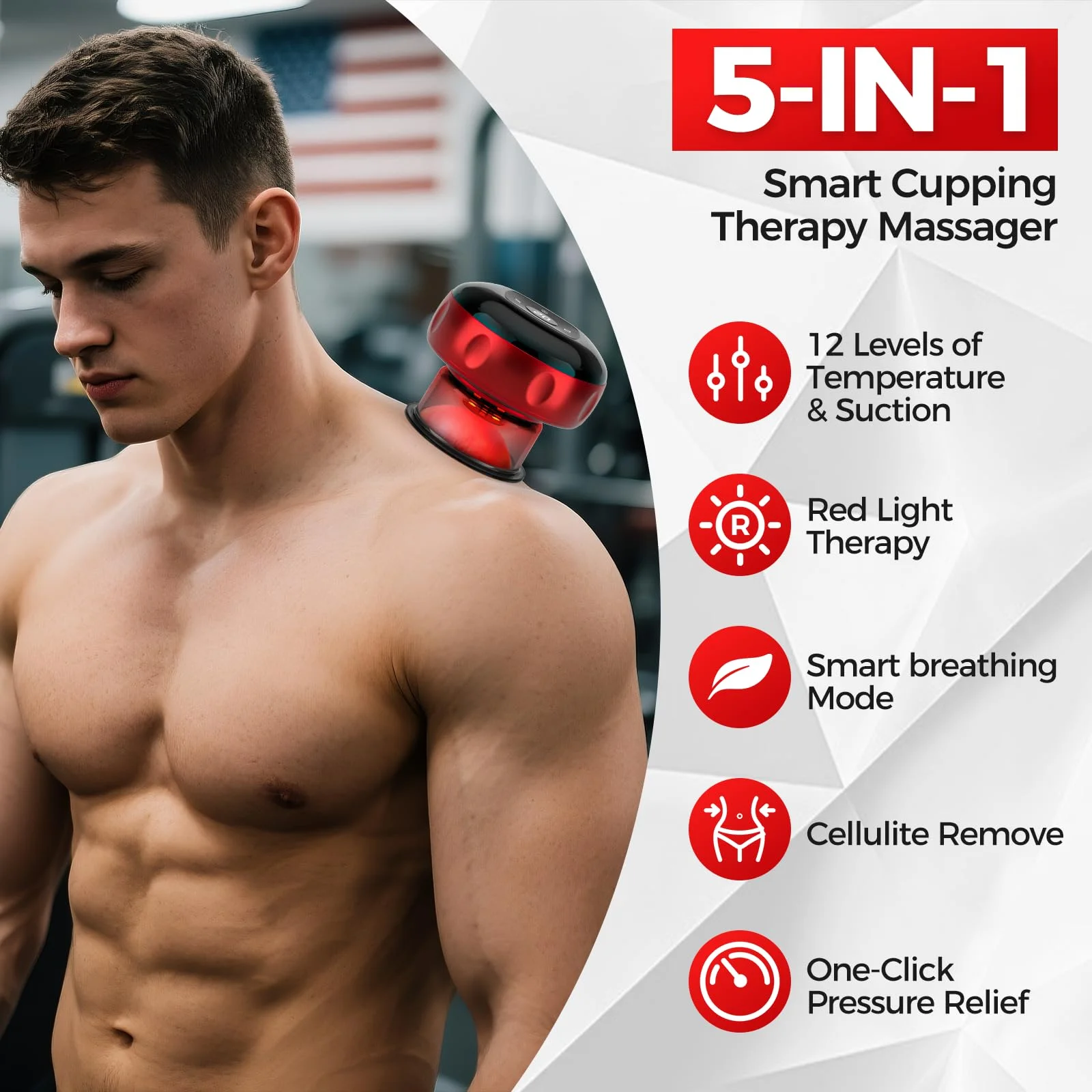 Cupping Set Recharge Electric Vacuum Cupping Therapy Skin Scraping Massage Guasha Wireless Slimming Body Fat Burner 6/12 Level