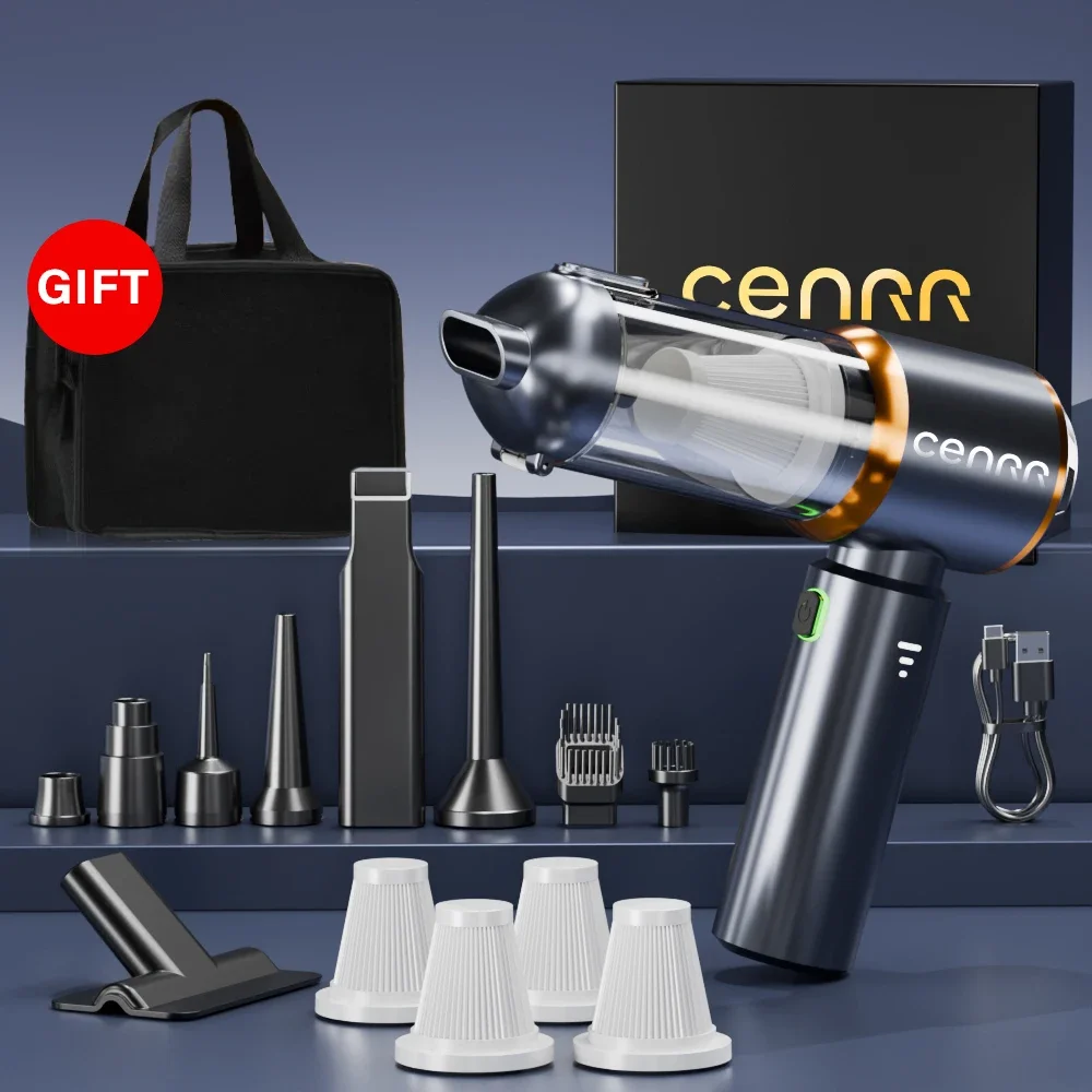 CENRR 2025 مكنسة كهربائية جديدة للسيارة قوية صغيرة...