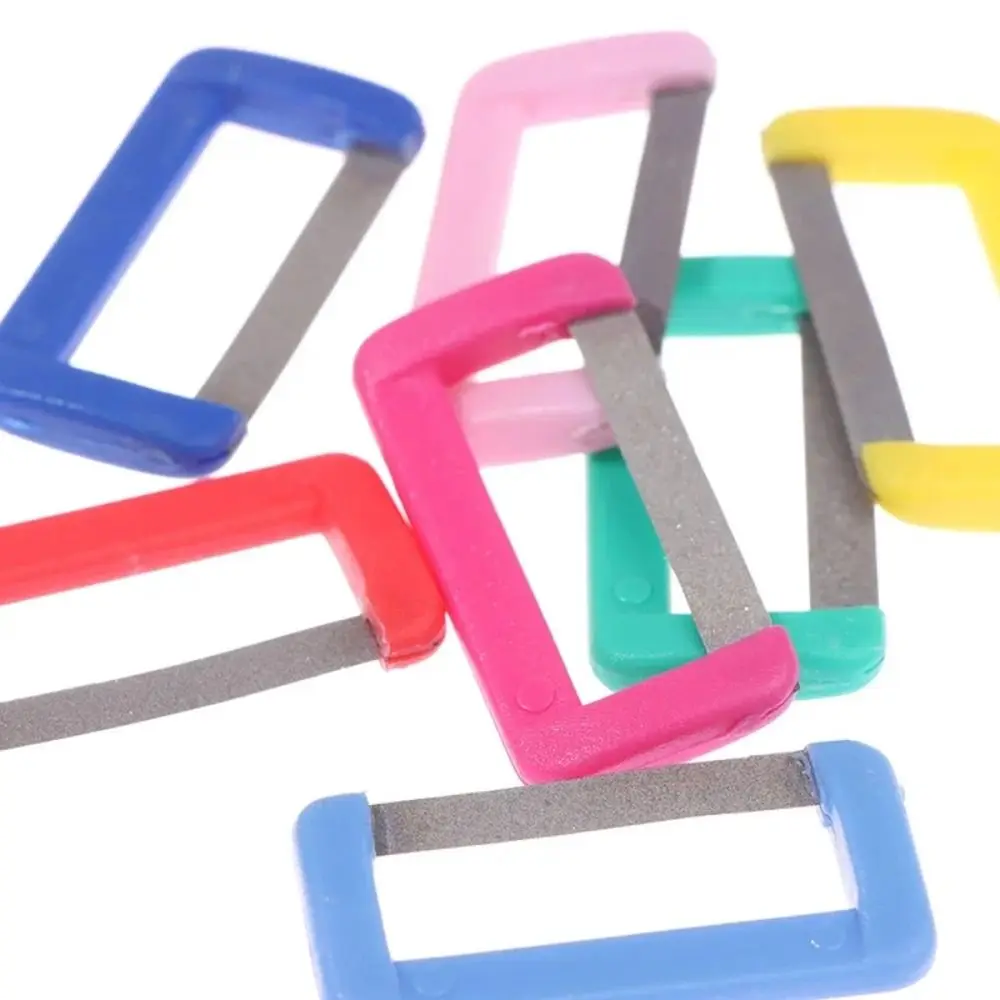 2개입 일회용 치아 연마 스트립 구강 관리 미니 치아 교정 연마 스트립 가벼운 샌드 포함