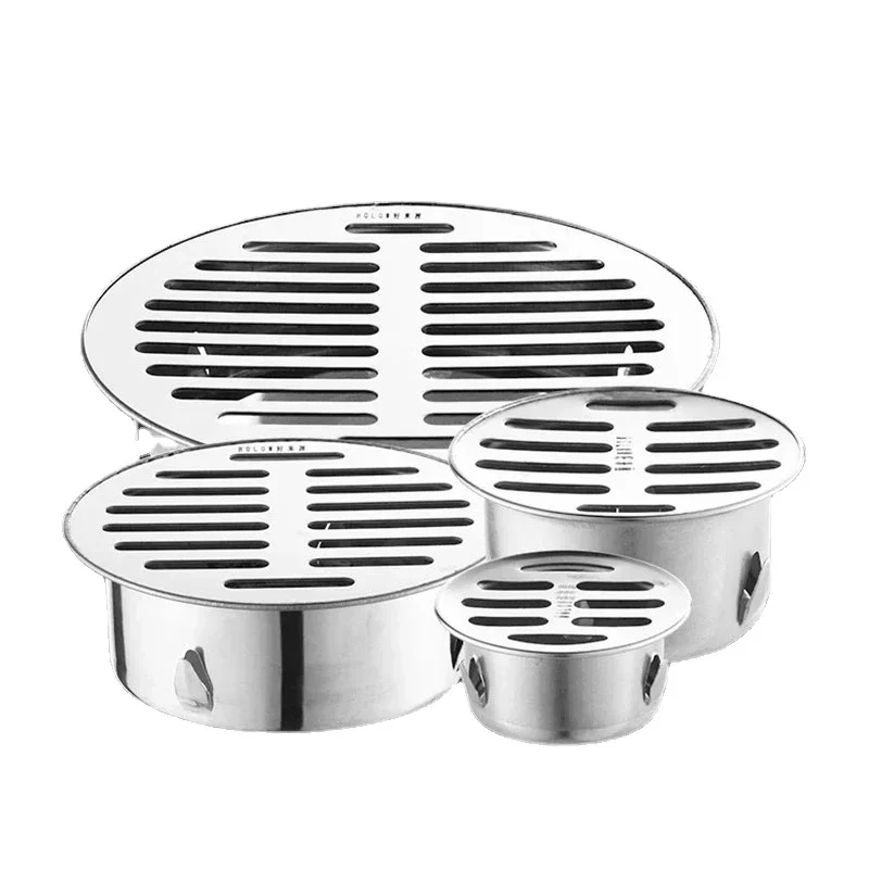 

Outdoor Balcony Floor Drain Stainless Steel Drainage Roof Round Floor Drain Cover Rain Pipe Cap for Garden Floor Drain