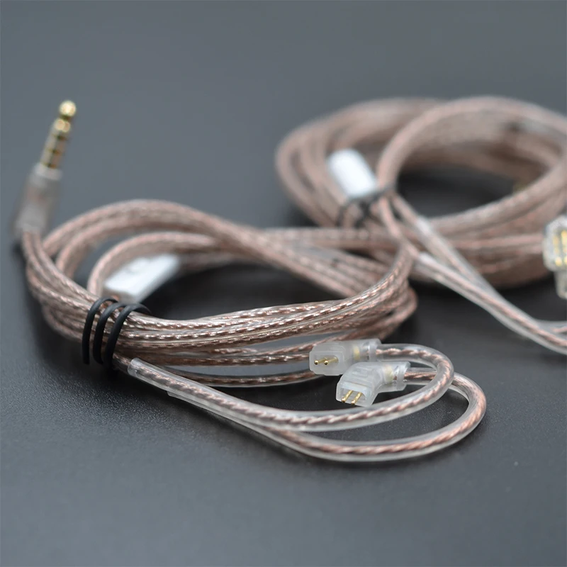 KZHeadphoneCordHighPurityCopperCubeMixedUpgradeCableEarphone