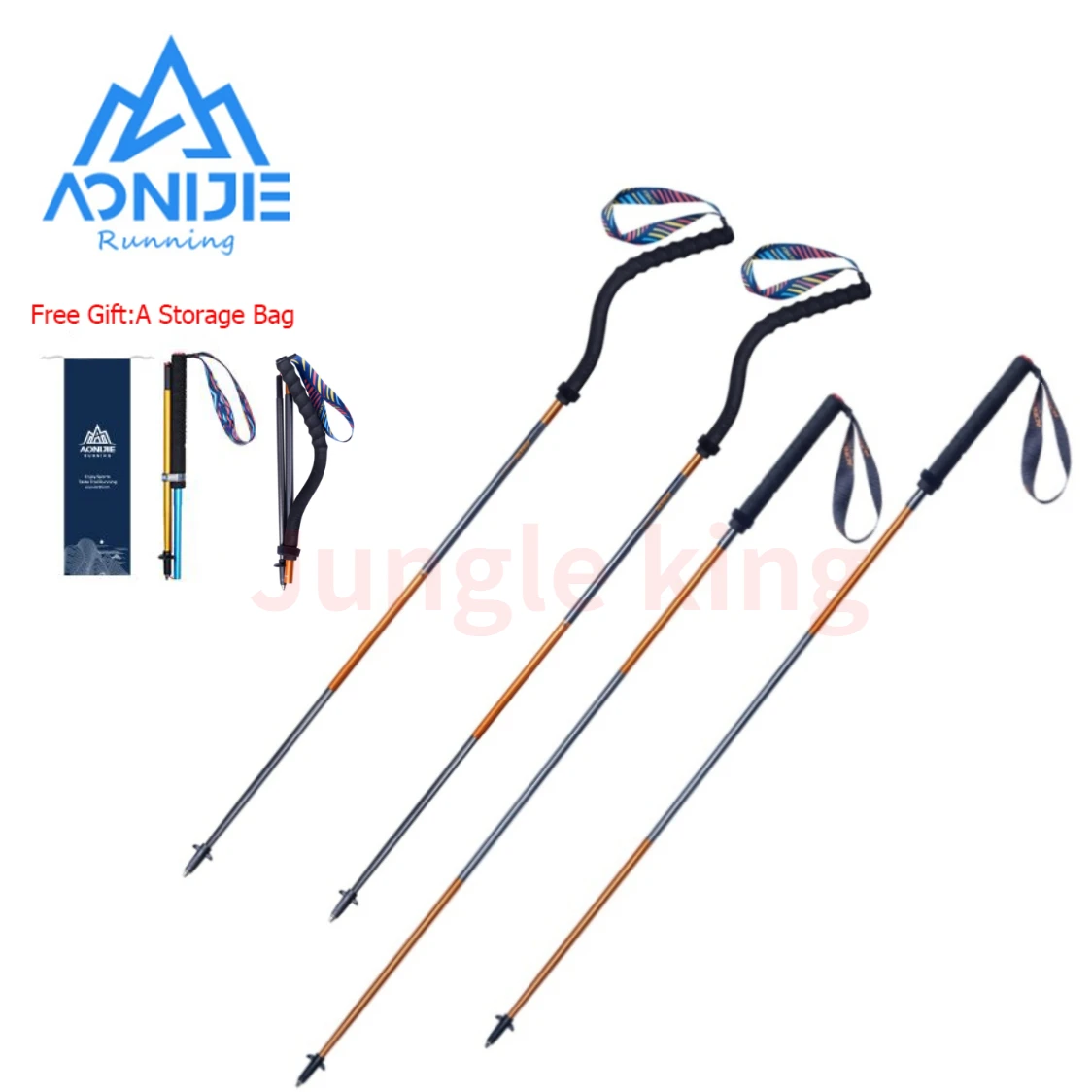 

AONIJIE 2022 New E4201 M-Pole Folding Ultralight Quick Lock Trekking Poles Hiking Pole Race Running Walking Stick Carbon Fiber