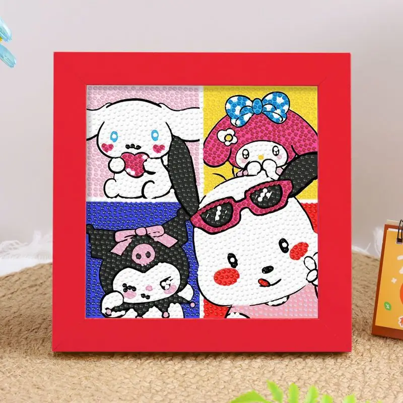 

Наклейки Sanrio Hello Kitty Kuromi MyMelody, детская Алмазная картина ручной работы «сделай сам», строительные детские подарки на день рождения