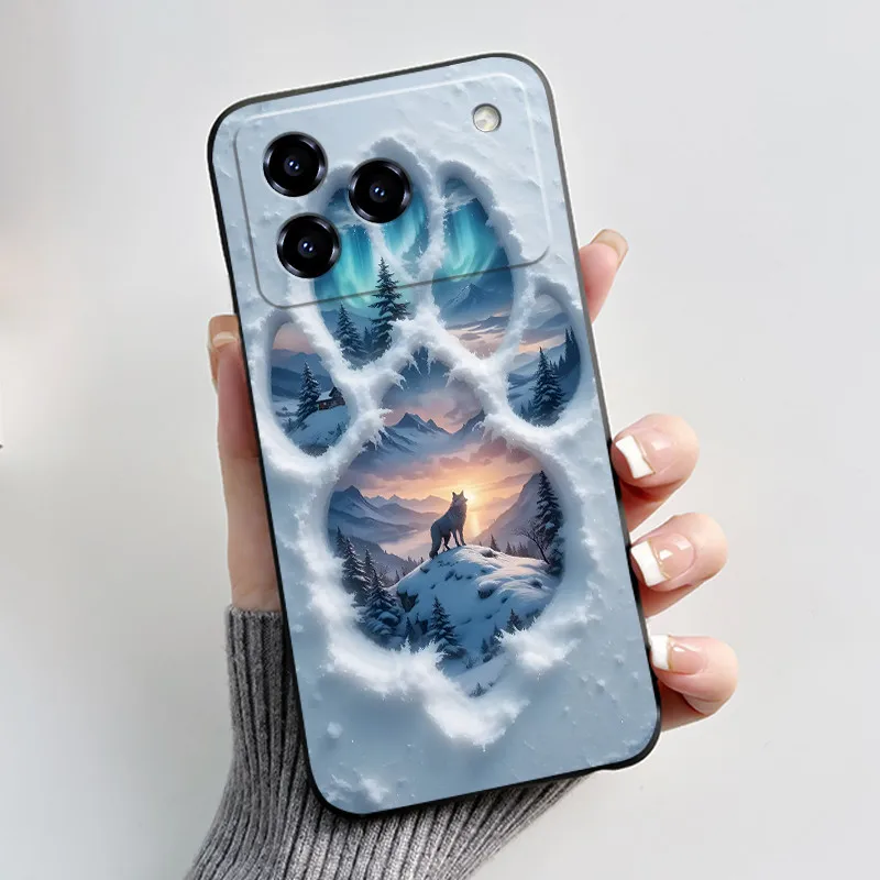 Cute Love Rabbit Cartoon Black Soft Silicone Protective Phone Case