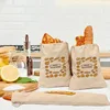 Linen Bread Bags Reusable Drawstring Large Washable Storage Food Accessories Home Unbleached Kitchen Organizer 3