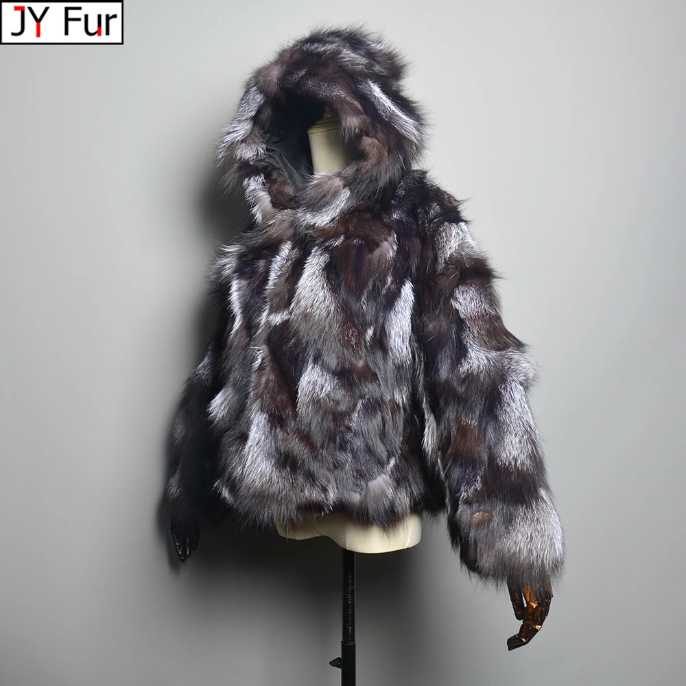 

2024 New Winter Women Real Fox Fur Coat 100% Natural Fur Jacket Fox Fur Collar Fashion Luxury Thick Warm Lady Outerwear