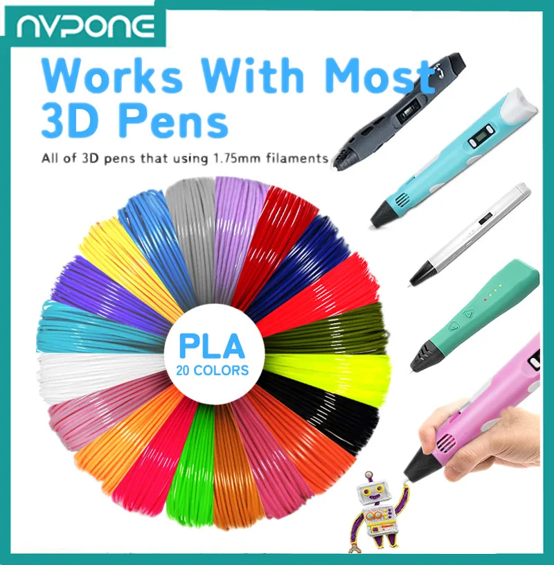 Dikale 3D Printing Material 3m x 30 colors 3D Pen Filament PLA