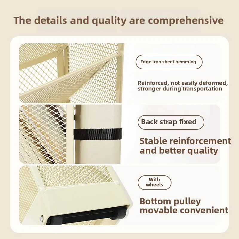 새로운 단조 철제 책꽂이, 금속 교실 책 보관 랙, 책상 옆 이동식 고급형 책꽂이 2026