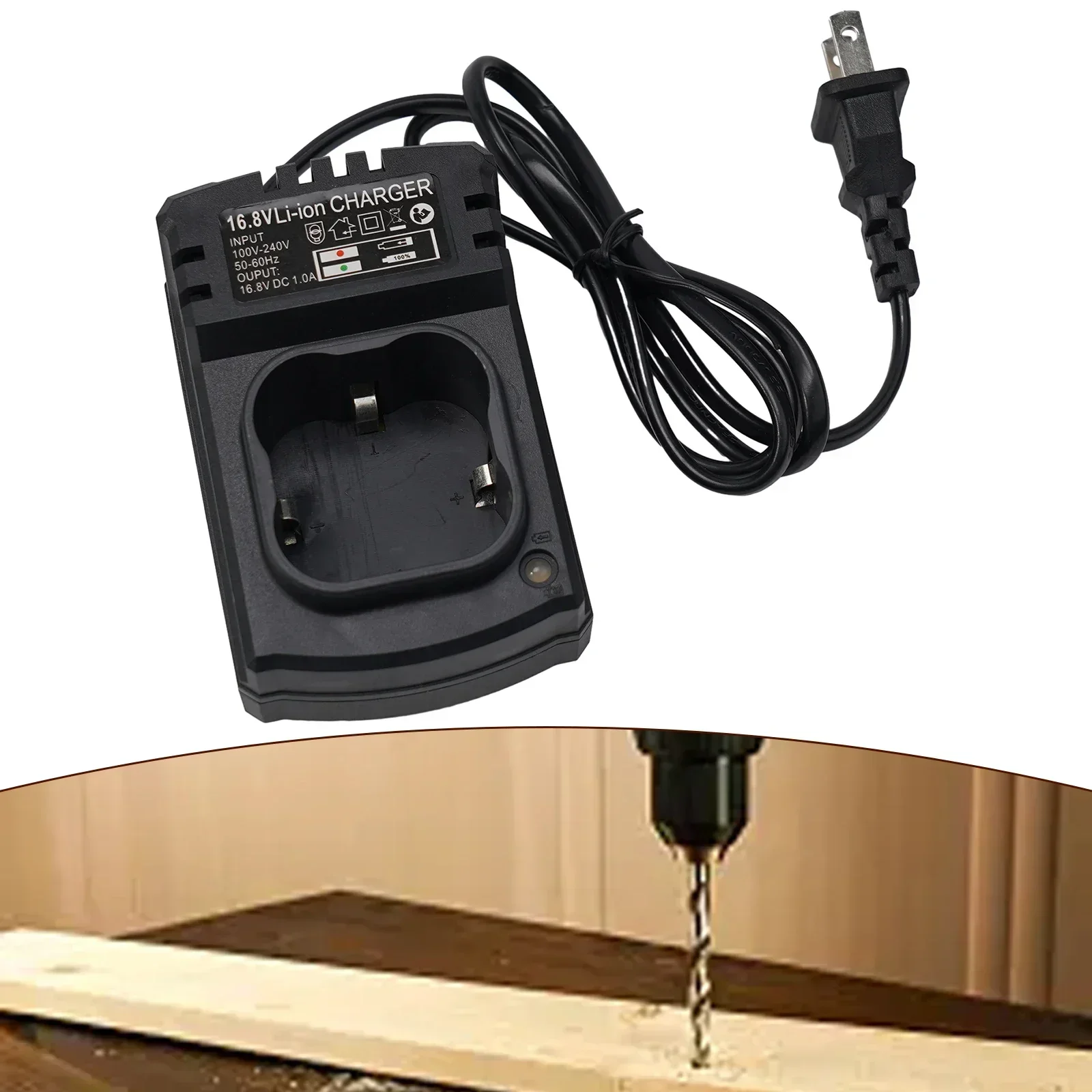 1PC 16.8V DC US/EU Li-ion Rechargeable Charger Support 110-240V Workshop Equipment Power Tools Air Tool For Electrical Drill