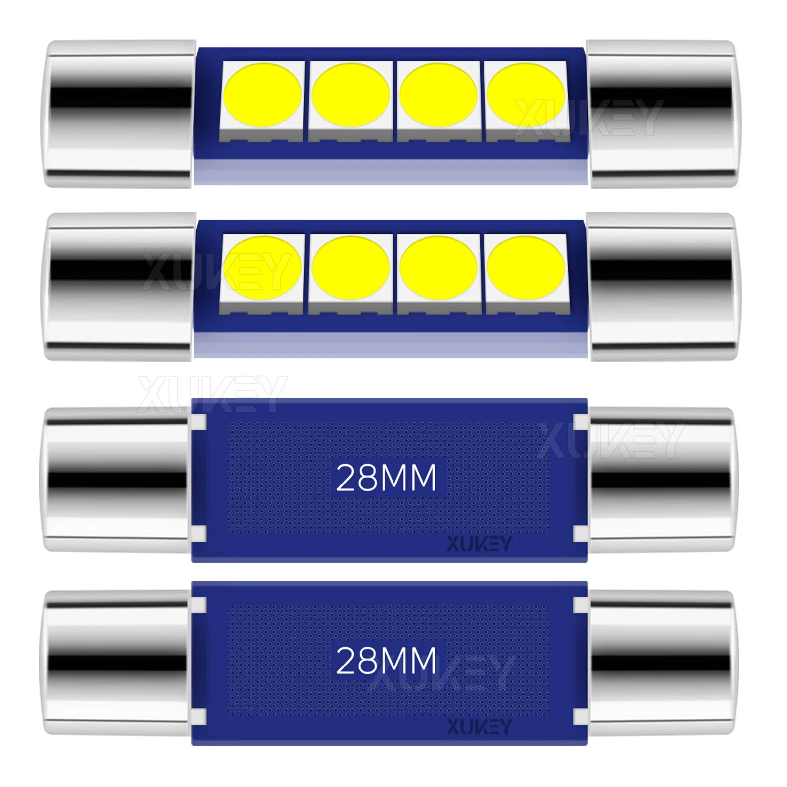 LED Fuse 6614F 6612F TS-14V1CP LED Festoon Bulbs Car Interior Sun Visor Light Vanity Mirror Dome Lamp Replacement 4 Pack 29 28mm