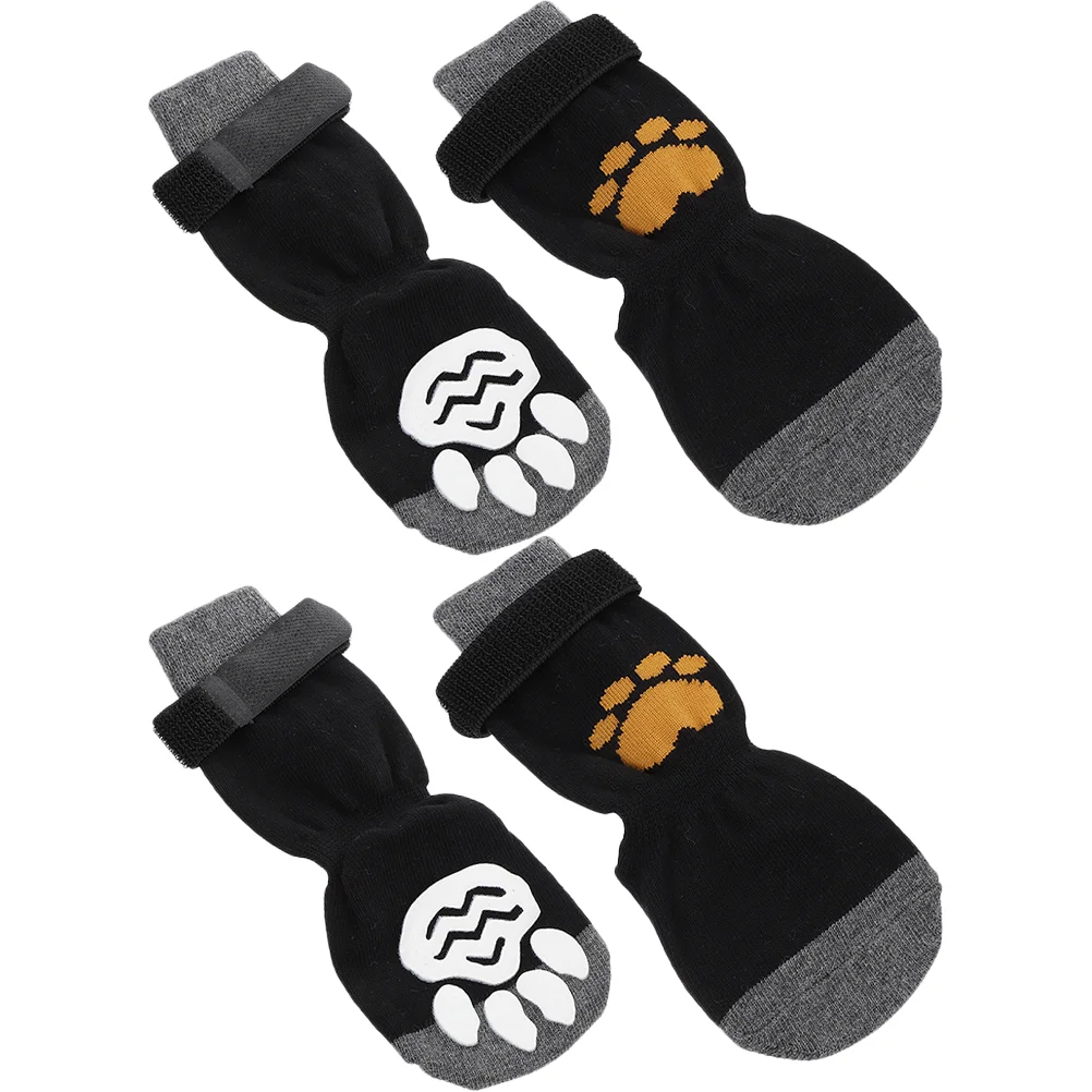 

4 Pcs Pet Dog Socks Leggings for Dogs Cat Shoes Small Breeds Foot Covers Paw Protectors Cotton Stockings