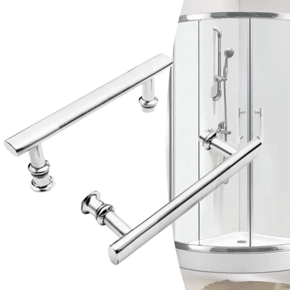 Door Handle Shower For Shower Enclosures Accessories Bathroom Chrome Decoration F-shaped