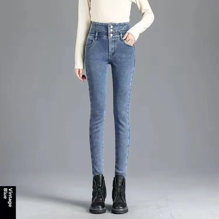 [high quality] blue without velvet [three buttons]