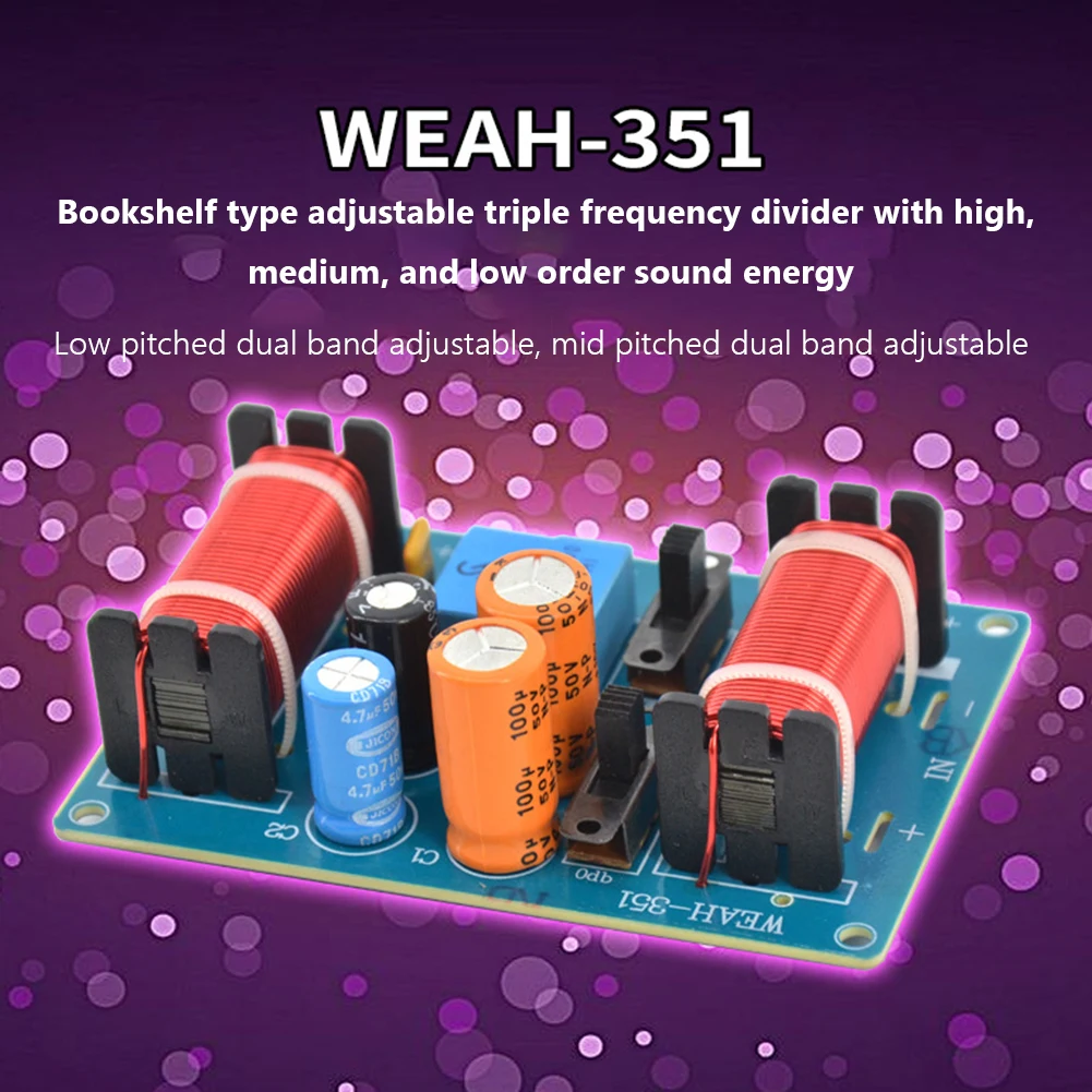 3/2 Ways 150/80W Hi-Fi Audio Speaker Crossover Treble Midrange Bass Independent Crossover Home Speakers Filter Frequency Divider speaker frequency divider