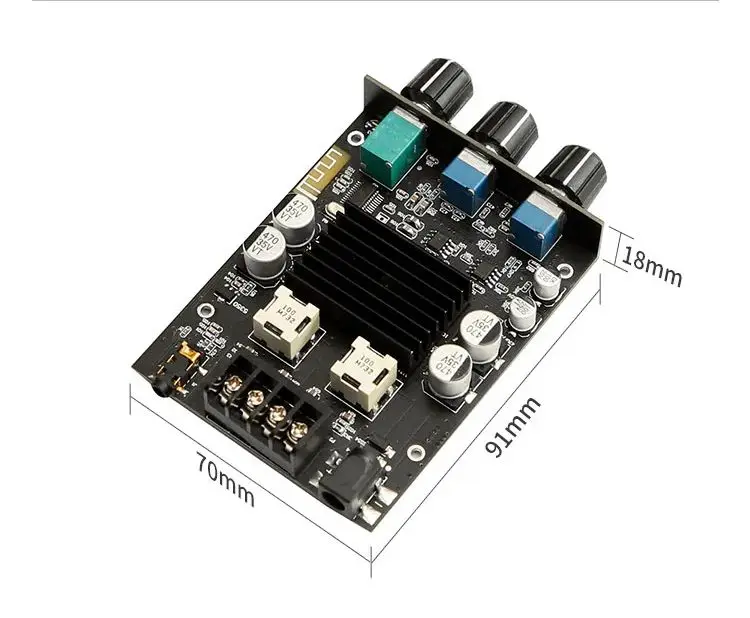

100B TPA3116 2.0 Dual Core 100W * 2 High Power D-Class Digital Tone Bluetooth 5.0 Power Amplifier