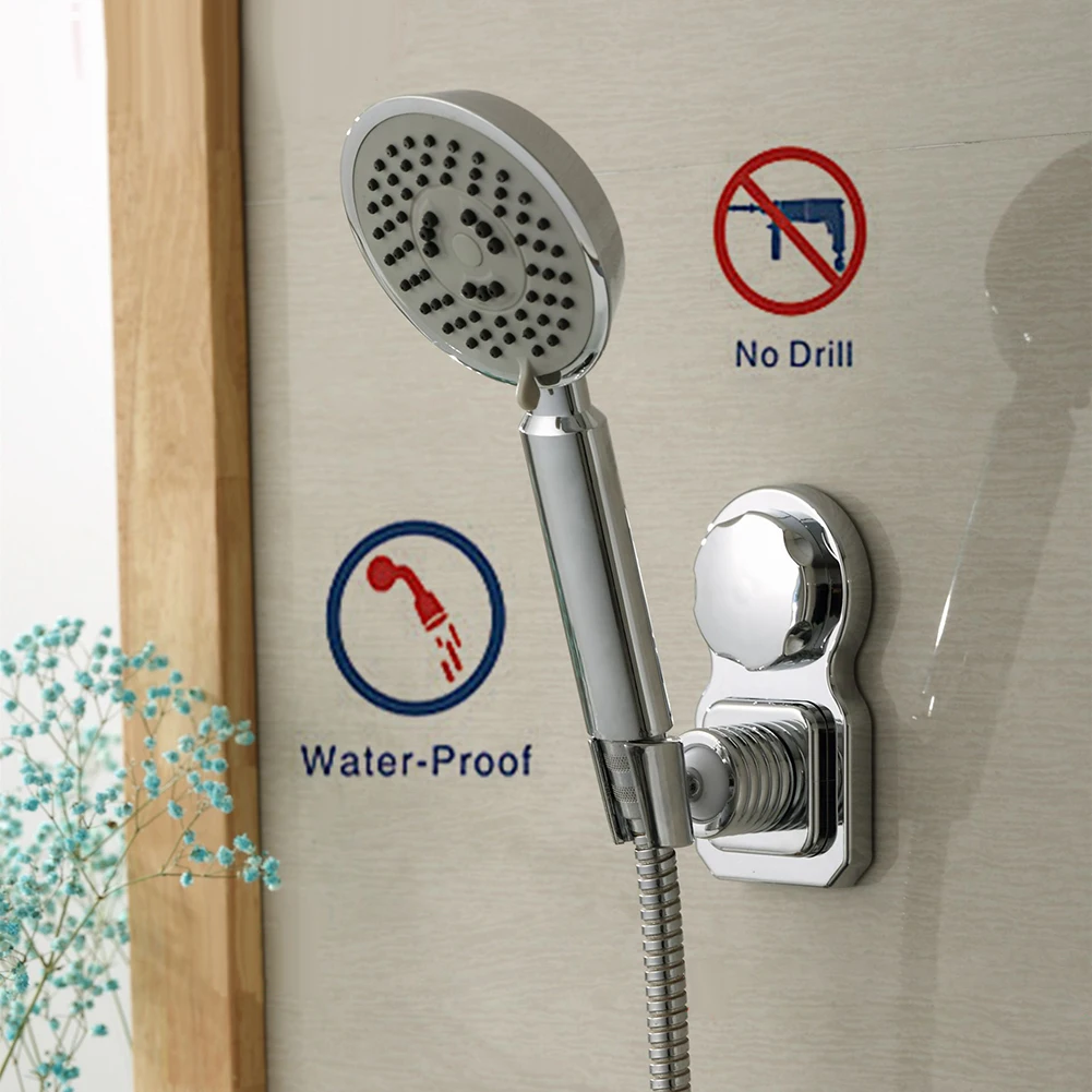 Description Picture 6 of itemShower Head Holder Adjustable Bracket Bathroom Shower Accessories Wall Mount Seat No Punching Shower Head Bracket Hardware