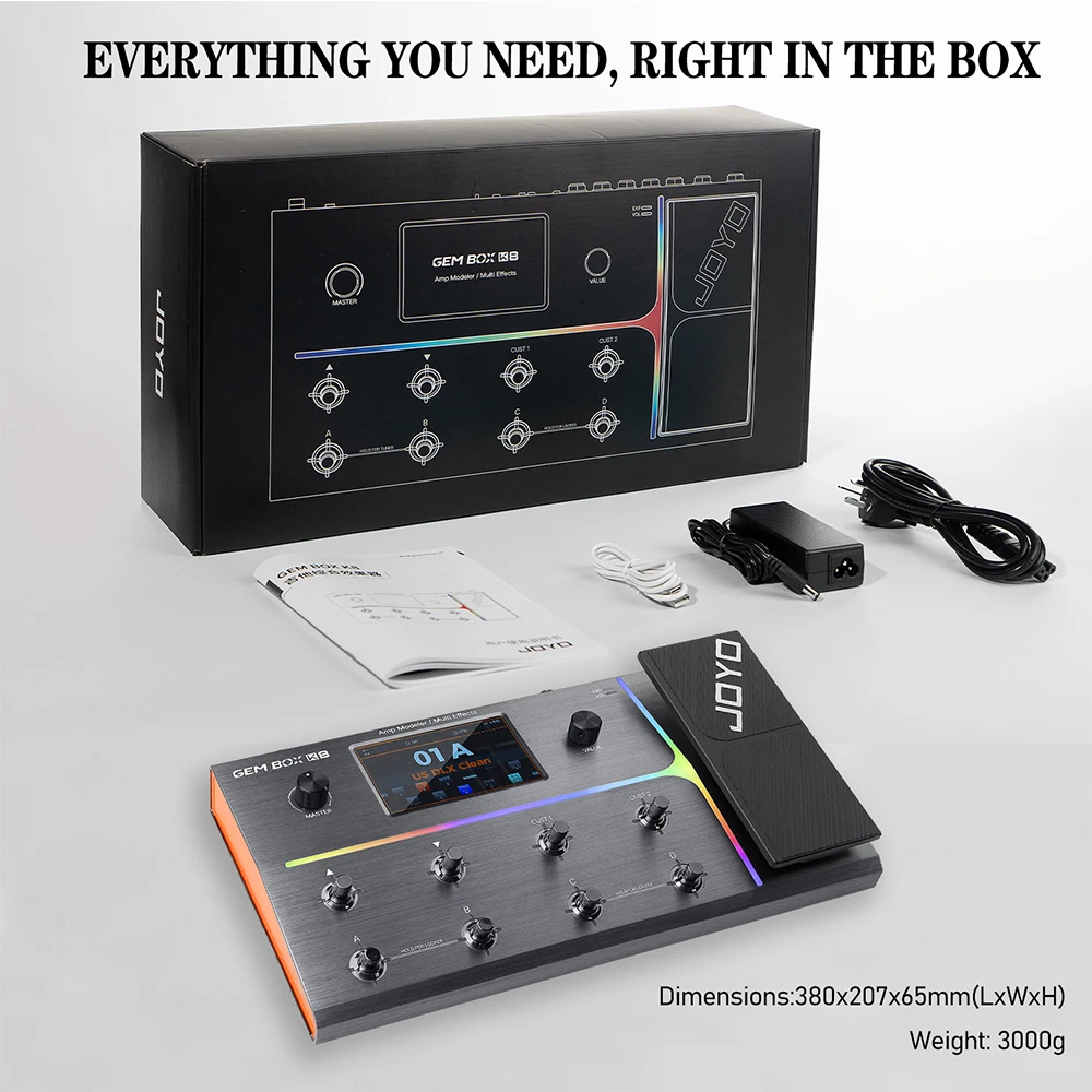 GEM BOX K8 Guitar Multi-Effects Processor Delay Reverb Effect Expression Pedal 6