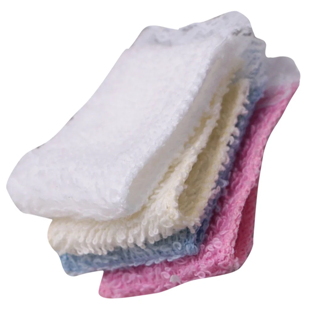 

4 Pcs House Towel Mini Bathroom Set Adornment Baby Miniature Small Decor Cloth Accessories