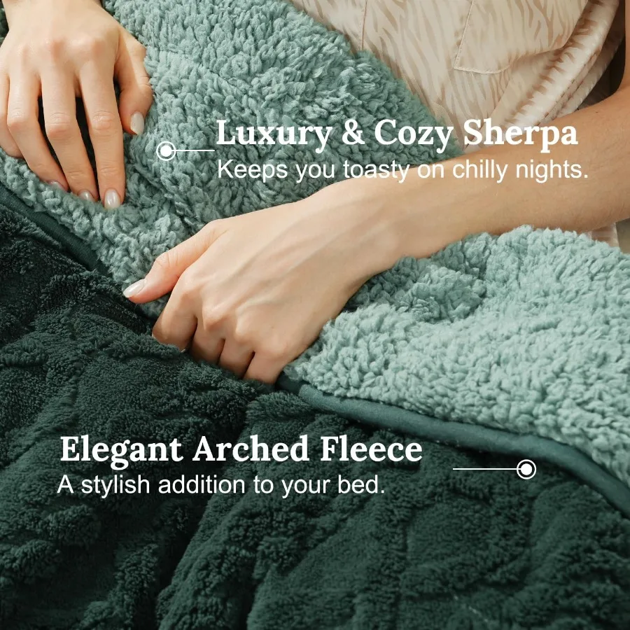 Sherpa Fleece Adult Weighted Blanket Ideal for Sleep and Relaxation 20 lbs DualSided Soft Fuzzy Heavy Blanket Perfect for Couch