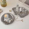 Jewelry Dish Creative White Cloud Shape Ceramic Plate Carving Plaster Decor Watch Keys Tray Holder Household Storage Ornament 3
