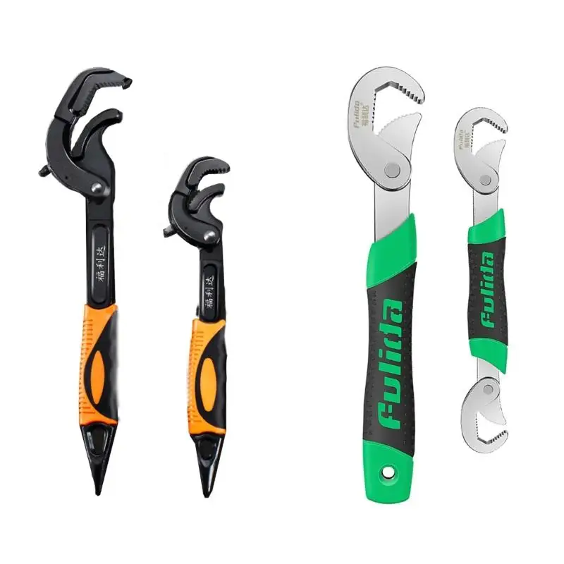 

2Pcs/set Universal Wrench Carbon Steel Non-Slip Multi-Function Universal Adjustable Wrench Home Repair Hand Tools Dropship