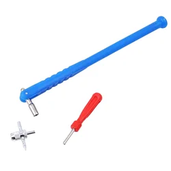 Durable Metal Tire Valve Stem Puller and Core Remover Tool (Blue)