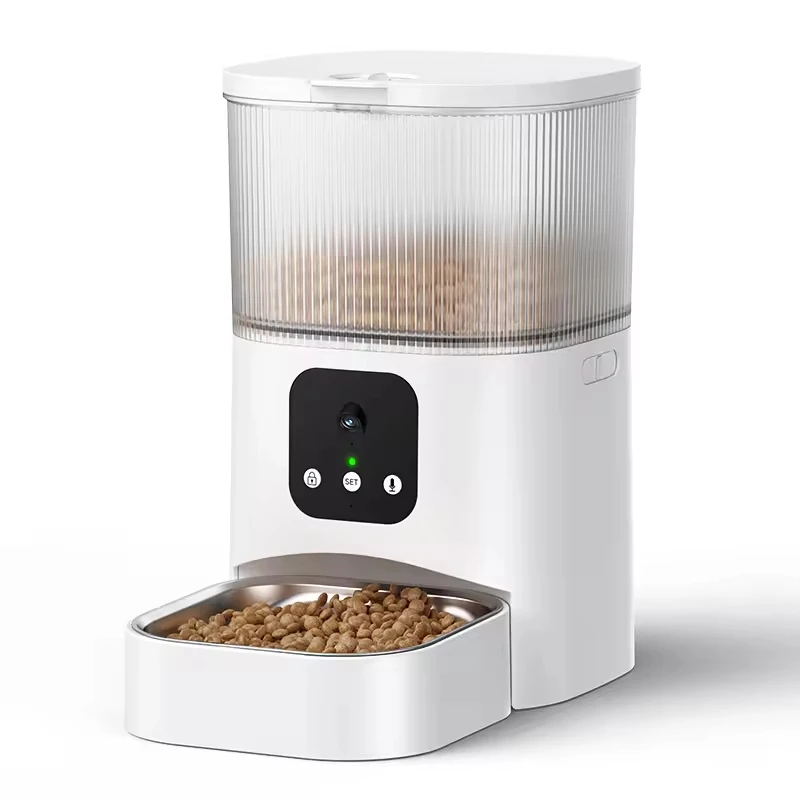 스마트 자동 애완동물 급식기 (듀얼 2MP 카메라 및 앱 제어 기능 탑재) 3L 2.4G WiFi 비디오 급식기 (고양이 및 강아지용)