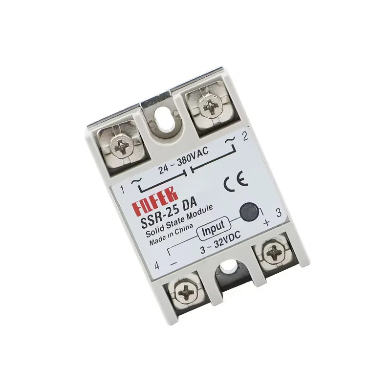 Relay Module SSR-10DA SSR-25DA SSR-40DA 10A 25A 40A Solid State 3-32V Input DC 24-380V AC Output