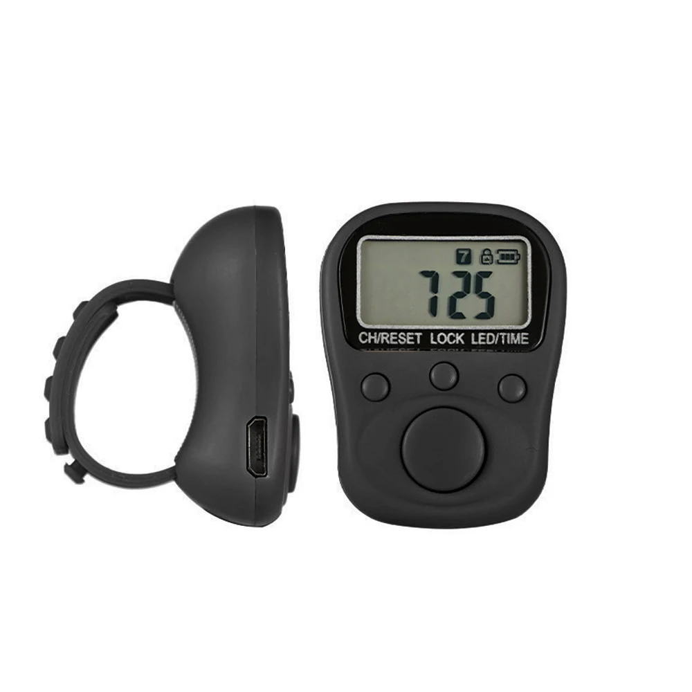Electronic Digital Finger Ring Tally Counter Hand Held Knitting Weave Counter Mini Point Marker Counter LCD Screen Count Tools