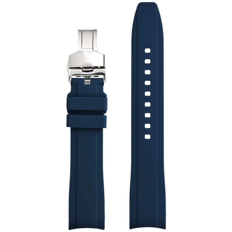 High Tensile Silicone Strap with Universal Curved End and Butterfly Buckle