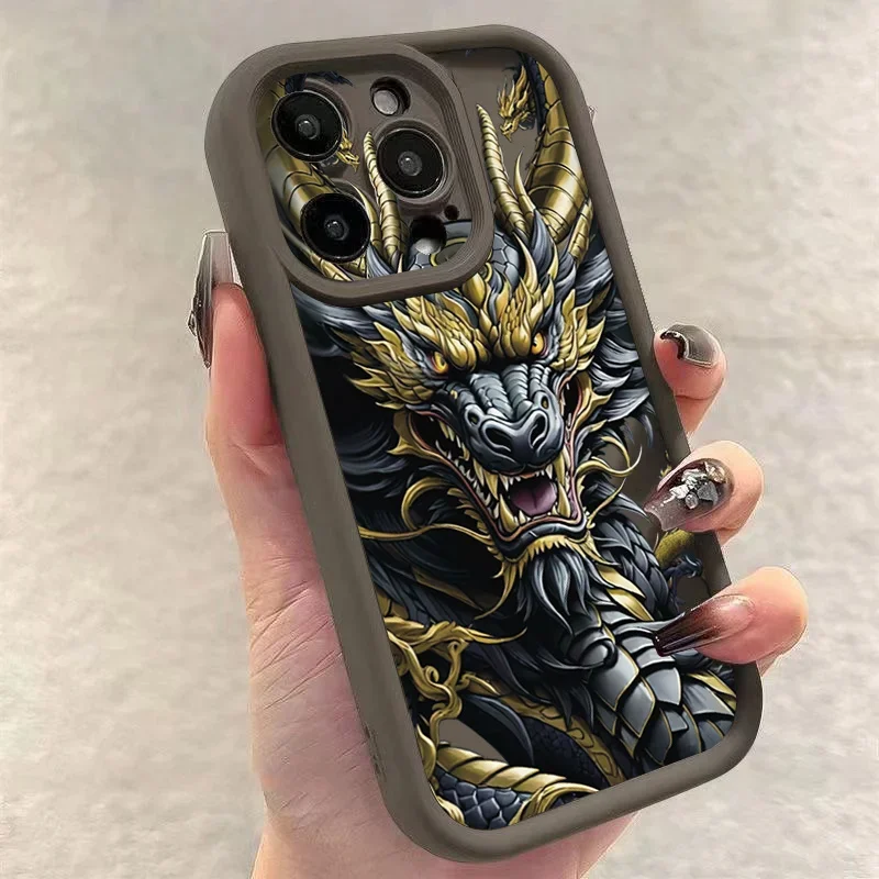 Loong Dragon Totem Matte Protective Phone Case