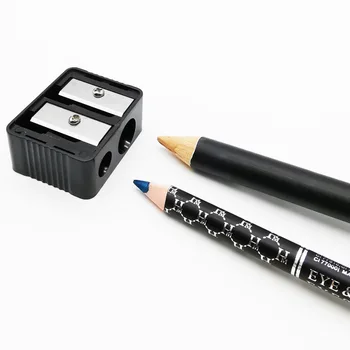 Temperino a doppio foro per matite eyeliner, sopracciglia e labbra, temperino speciale in plastica per studenti