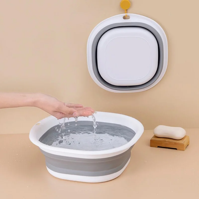 Portable Folding Basin Dirty Clothes Storage Underwear Cleaning Kitchen Sink Washing Basin Laundry Tub