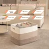 108L Super Large Blanket Basket, 25”x16”x16”(108L) Rectangle Woven Baskets for Storage 6