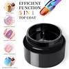 BORN PRETTY 5 IN 1 Clear Water Ripple Gel Polish 5ml No-wipe Top Coat Reinforcement Adhesive Nail-Shape Wave Gel Nail Polish 2
