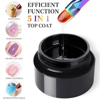 BORN PRETTY 5 IN 1 Clear Water Ripple Gel Polish 5ml No-wipe Top Coat Reinforcement Adhesive Nail-Shape Wave Gel Nail Polish 2