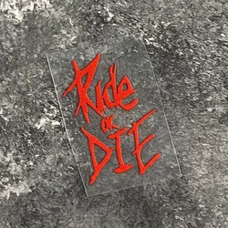 Durable Waterproof Top Tube Bike Decoration Stickers - 3.5x5CM (Red)