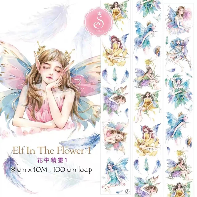 Fairy Stickers Scrapbooking, Fairy Flowers Sticker