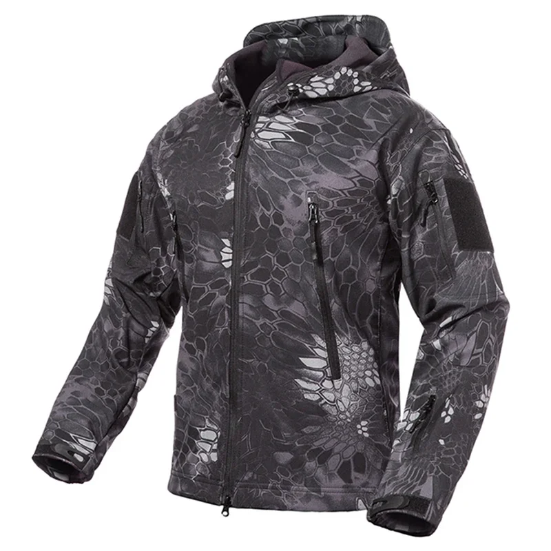 New Clothing Autumn Men's Hunting Camouflage Fleece Jacket Tactical Clothing Multicam Male Camouflage Windbreakers