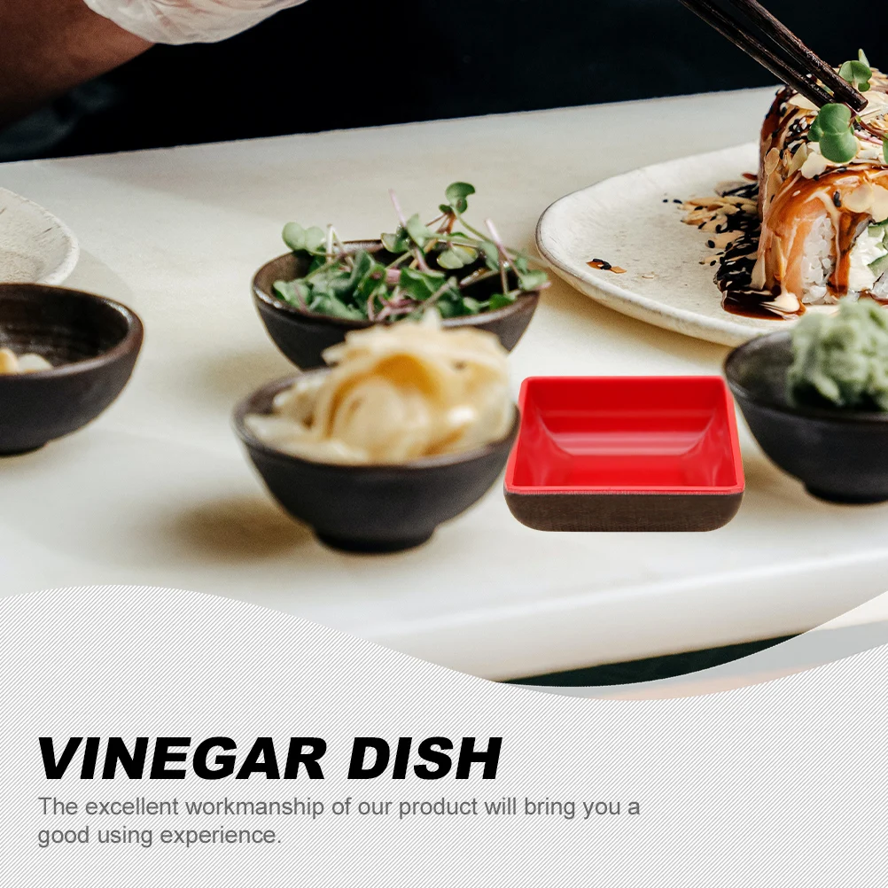 6 Pcs Vinegar Dish Seasoning Dipping Bowls Japanese-style Melamine Sauce Plate Simple Spice Serving Plates