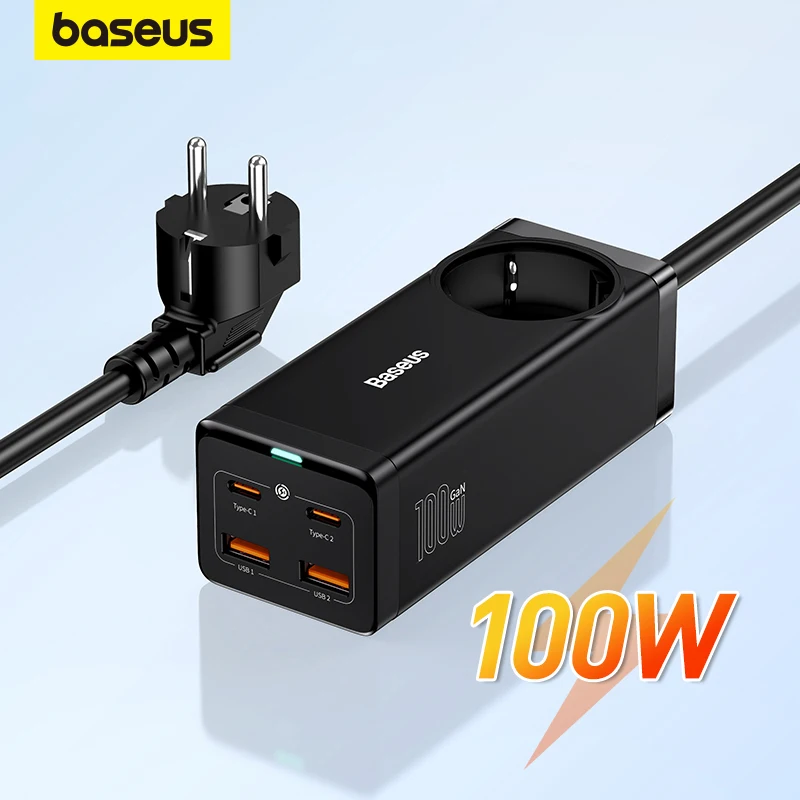 Baseus 100W GaN3 Pro Desktop Charger Power Strip Charging Station Fast Charger For iPhone 14 13 12 Pro Max Xiaomi Samsung Laptop - AliExpress - Товары для дома - ТОПы продаж