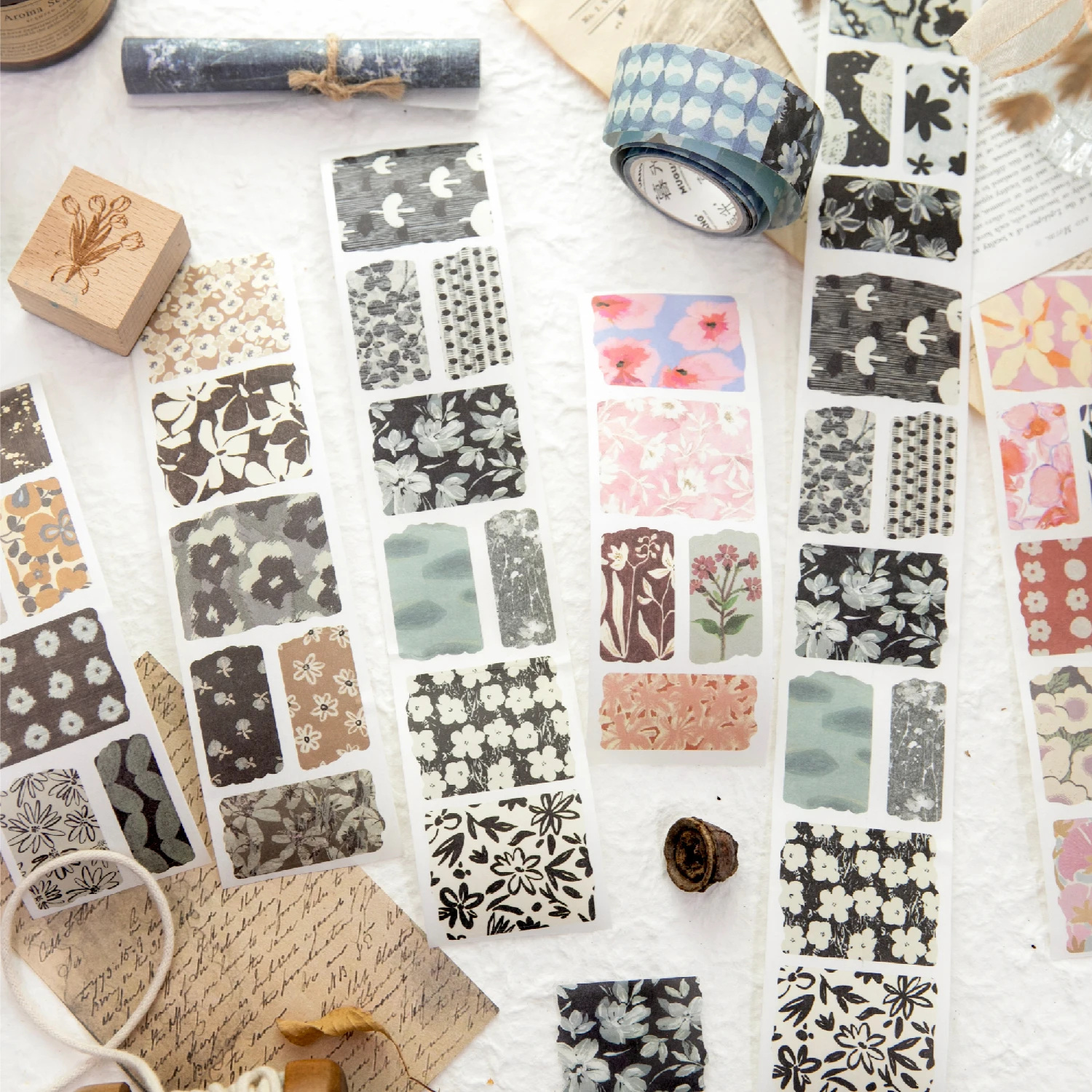 3m/Roll Decorative Adhesive PET Tape Beautiful Scenery for Journal Scrapbooking Collage Diary Stationery Stickers Paper Masking