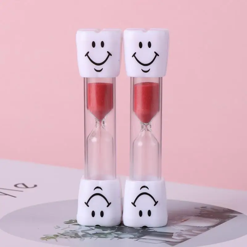 Children Kids Toothbrush Timer 3 Minutes 2 Minutes Smile Sandglass Tooth Brushing Hourglass Gift Sand Clock 2